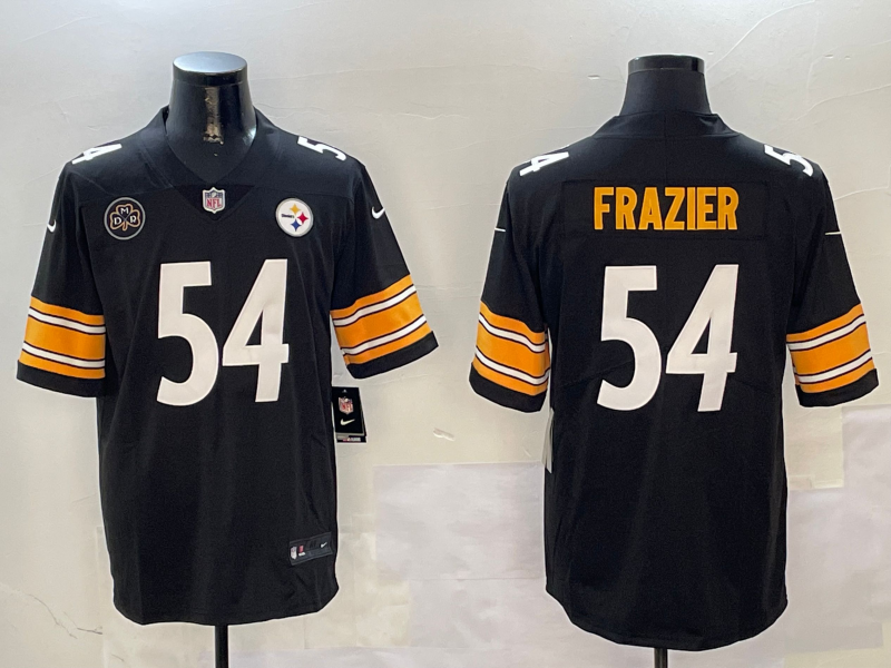 Men Pittsburgh Steelers 54 Frazier Black Nike Limited NFL 2025 Jersey style 01